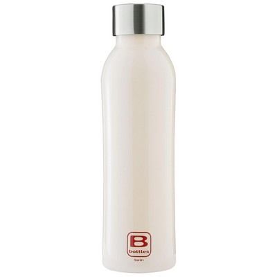 B Bottles Twin - Crema - 500 ml - Botella térmica de doble pared en acero inoxidable 18/10